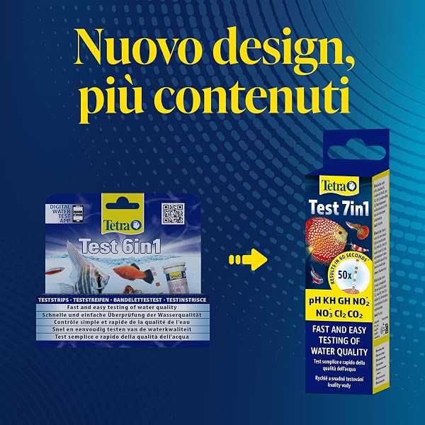 Tetra Test 7in1 - Test dell'acqua per acquari, controllo rapido e semplice della qualità dell'acqua, 1 confezione (50 strisce reattive) - 3