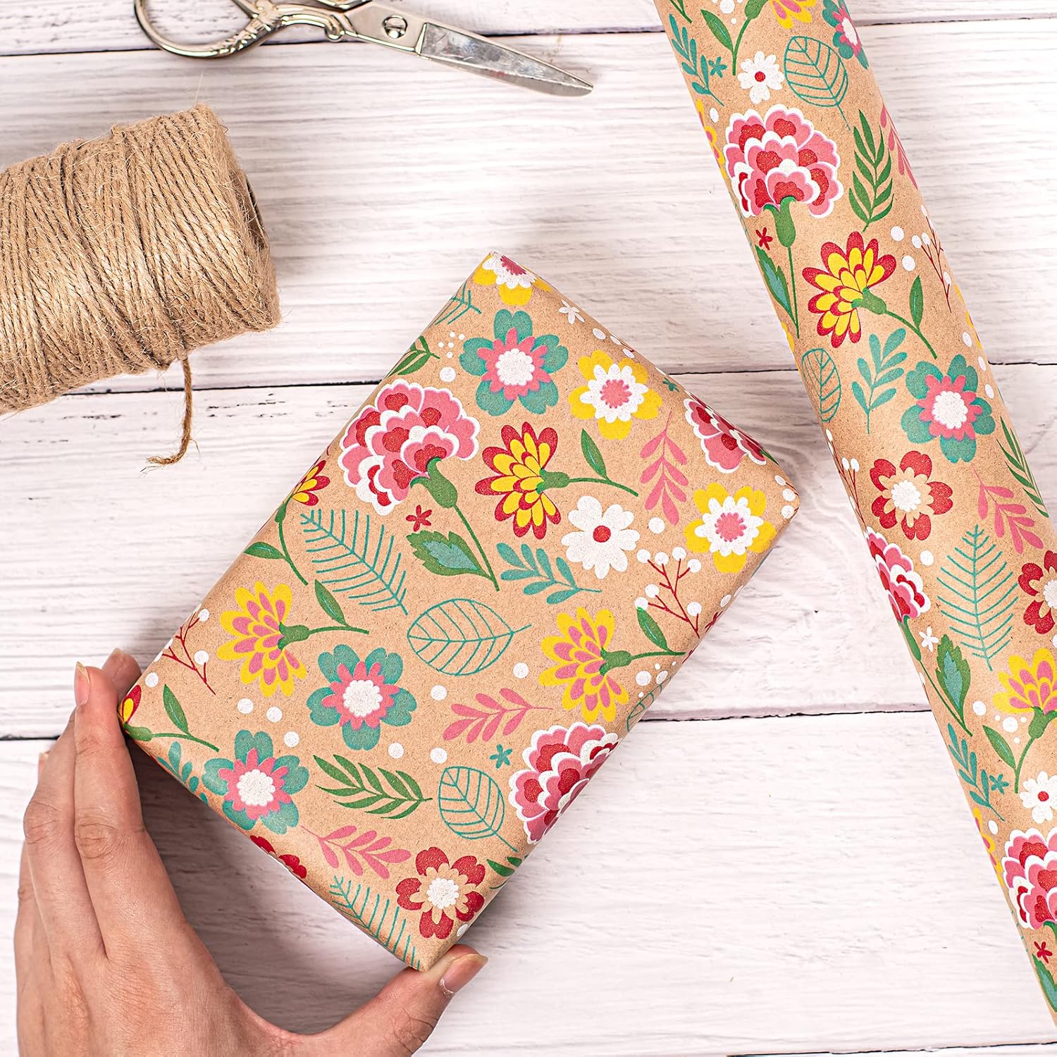 Kraft Wrapping Paper Roll - Mini Roll - Carnat Design Great for