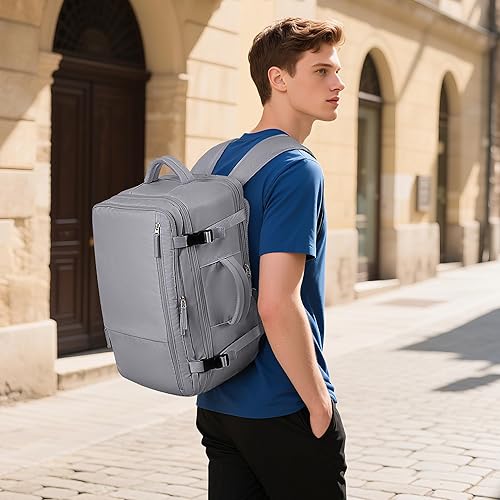 Miniatura 120 de Hanples Mochila de viaje, mochila para laptop, mochila de mano para escuela y senderismo, Negro -, Mochilas de viaje Negro -,Beige,Gris,gris