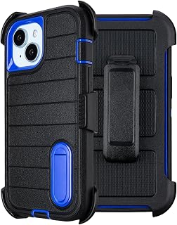 Defender for Phone case iPhone 13 Case with Belt Clip Heavy Duty Black