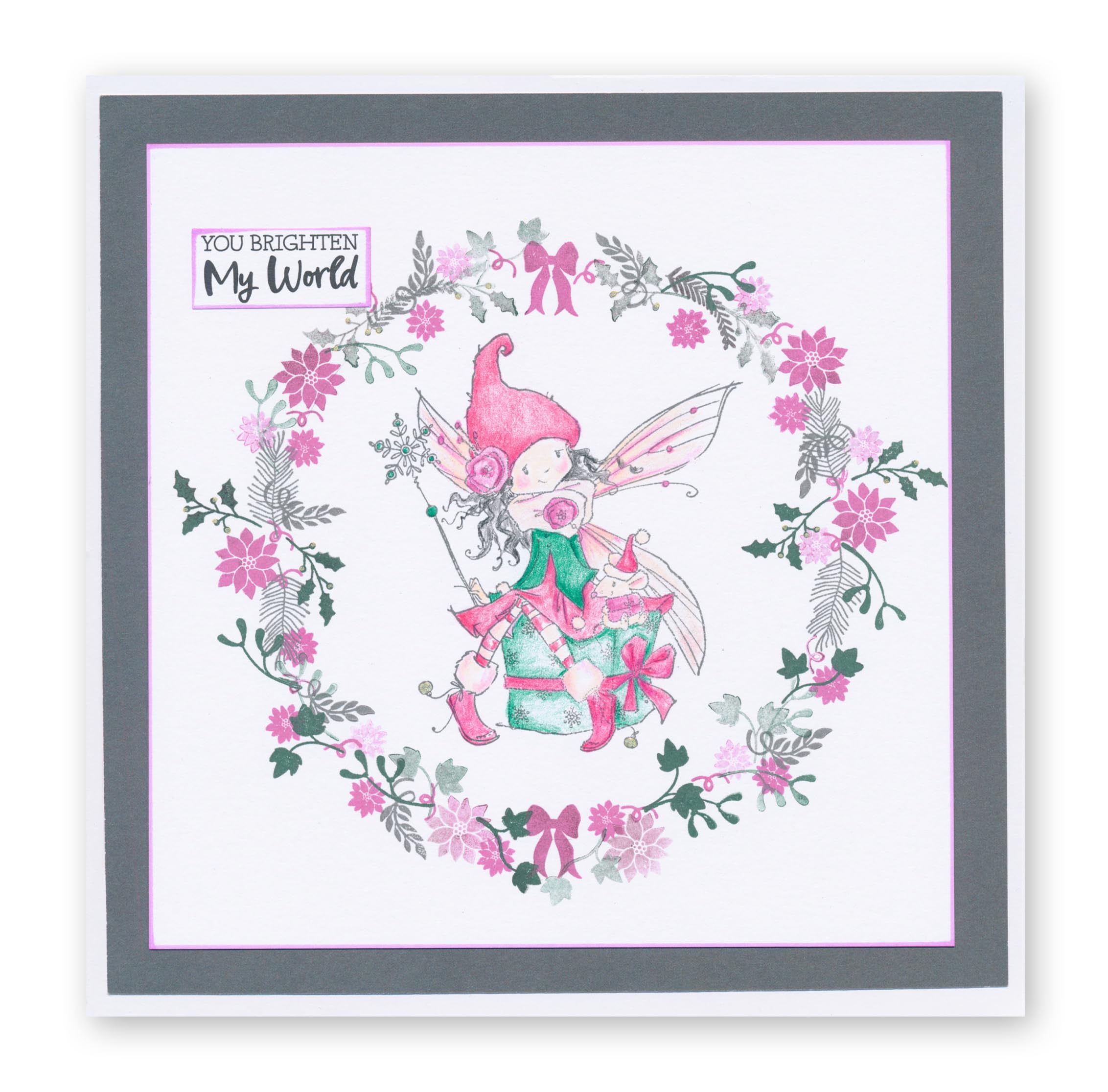 Clarity Stamps - Set di 4 timbri trasparenti A6 con 140 francobolli in totale, 4 penne per timbri e scatola