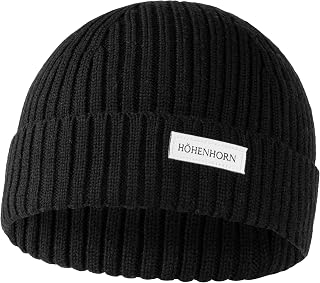 Höhenhorn Nordföhn Knitted Beanie Merinowolle Strickmütze Herren Damen Unisex Wintermütze