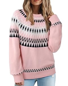 Messic Womens Fall Sweaters 2025 Long Sleeve Colorblock Pullover Casual Knit Winter Oversized Tops M-2XL