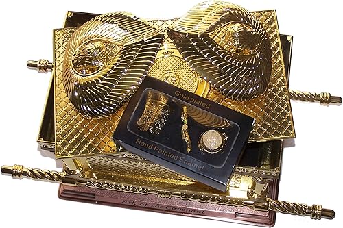 Miniatura 5 de Holy Land Market El Arca de la Alianza chapado en oro (grande, arca y contenido)