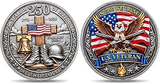 Moneda Desafío 250 Aniversario Conmemorativa Moneda Militar Grabado Cara Historia Americana Coleccionable Patriótico Veterano Regalo Recuerdo Estados Unidos