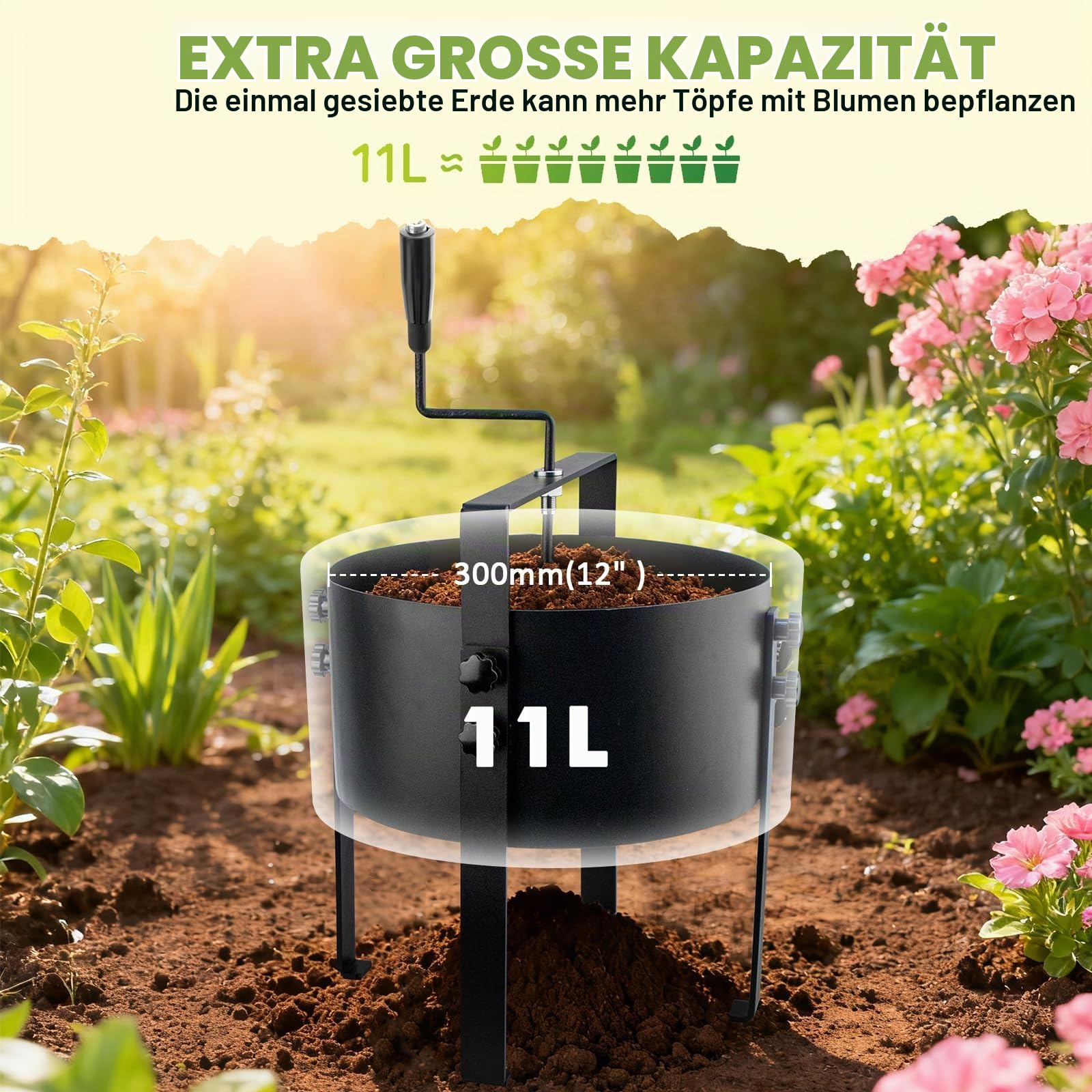 LIROPAU Gartensieb, Kompostsieb