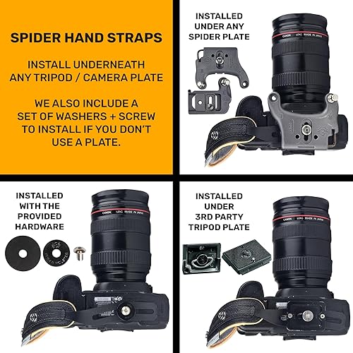Miniatura 2 de SPIDER HOLSTER Correa de mano para cámara SpiderPro v2 con montaje a presión y correa de muñeca opcional, compatible con DSLR y sin espejo