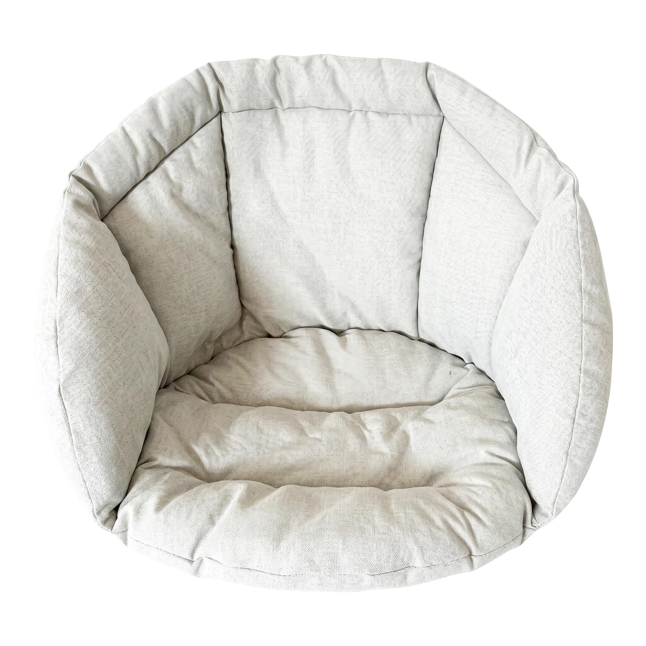 Ameble Breathable Linen Egg Chair Cushion Replacement with High-Elastic Fill for Indoor & Outdoor Use - Beige