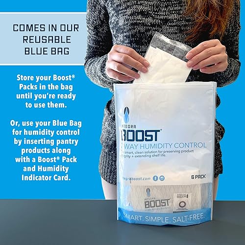 Miniatura 9 de Nivel de humedad del 55% - Tamaño de 2.36 oz - Paquete de control de humedad bidireccional - Incluye tarjetas indicadoras de repuesto -