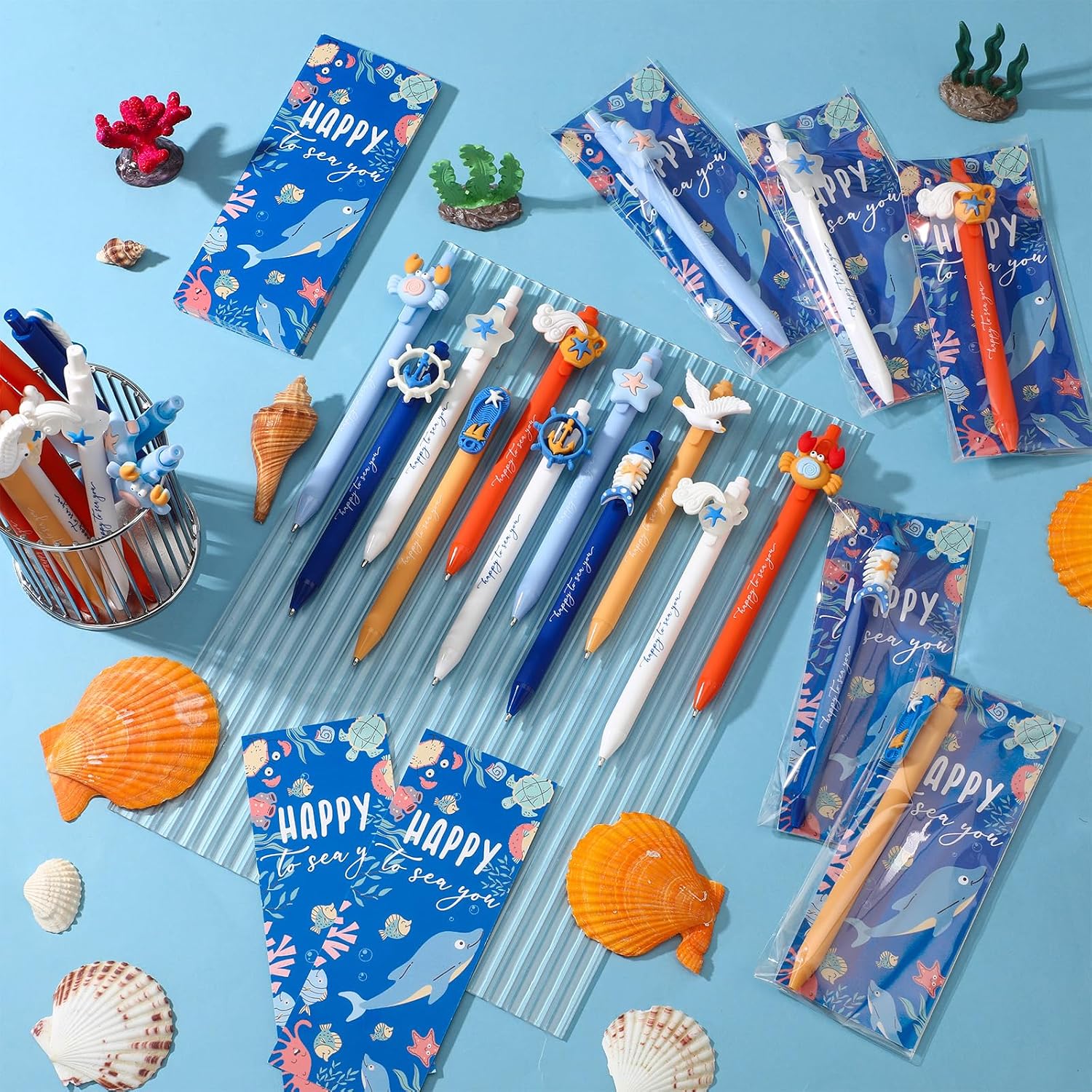 Sayglossy 30 Set Under The Sea Theme Beach Ballpoint Pens Bulk image 5