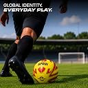 Nivia Kross World Football (Spain) Training Ball, 32 Panels, Durable Rubber Hand-Stitched, Latex Bladder, As Per AIFF Standards, to Play On Both Natural and Artificial Grass (Size - 5, Multicolor) gallery image