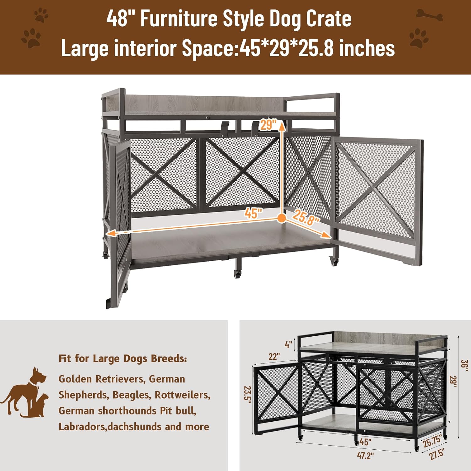 Elegant Pet Haven: Review of the COZPAW Large Dog Crate Furniture