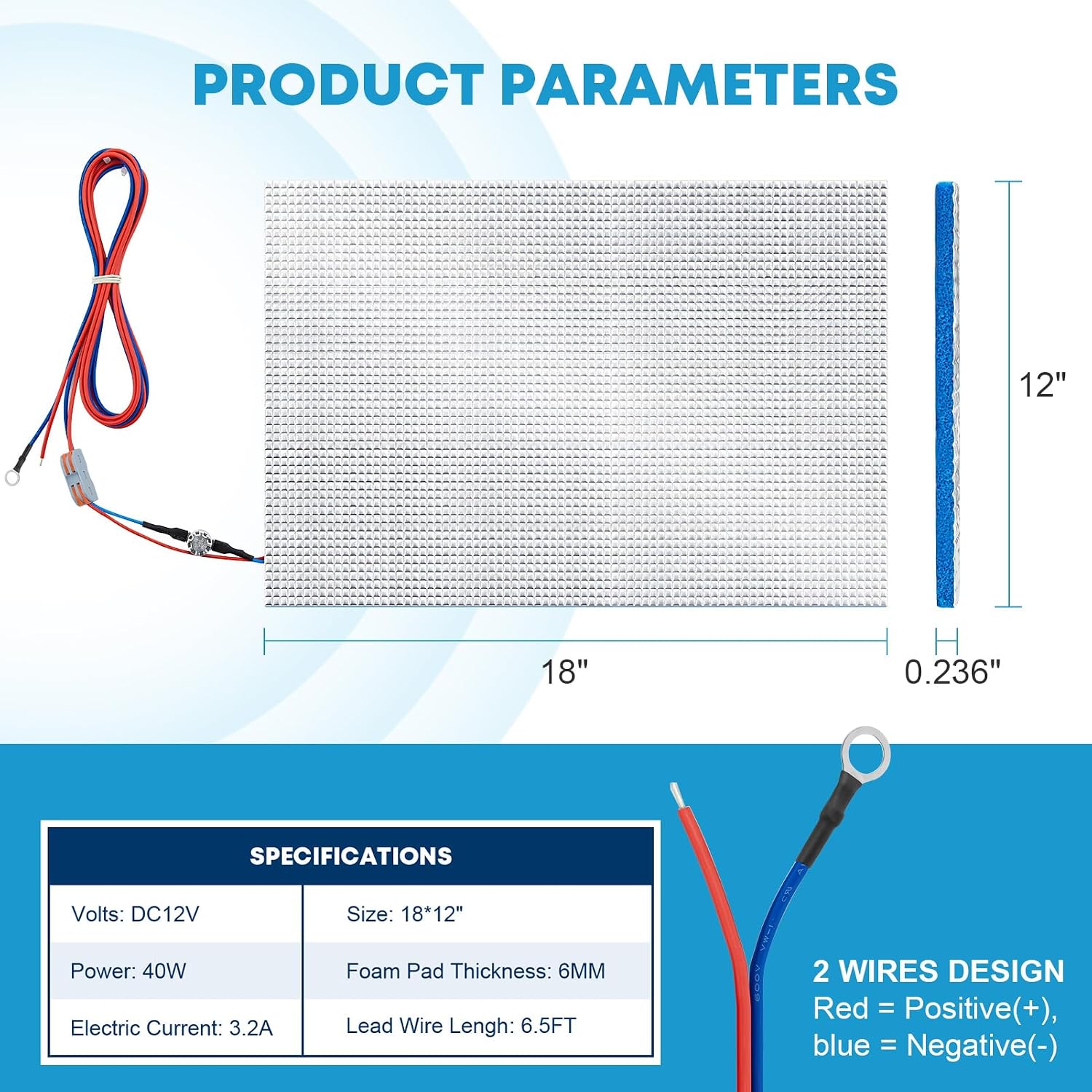 Kohree 12"x18" RV Tank Heater Pad 12V/13.5V, 2 Pack