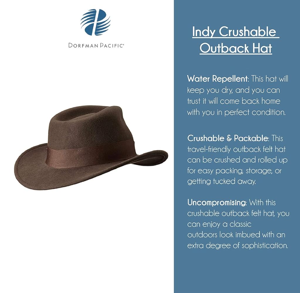Amazon.co.jp: Indiana Jones メンズ Indy Outback ハット