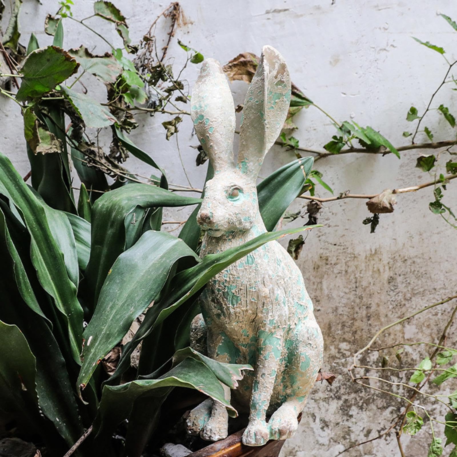 Statuette di Conigli in Resina, Sculture Artigianali, Ornamenti per La Casa E Il Giardino.