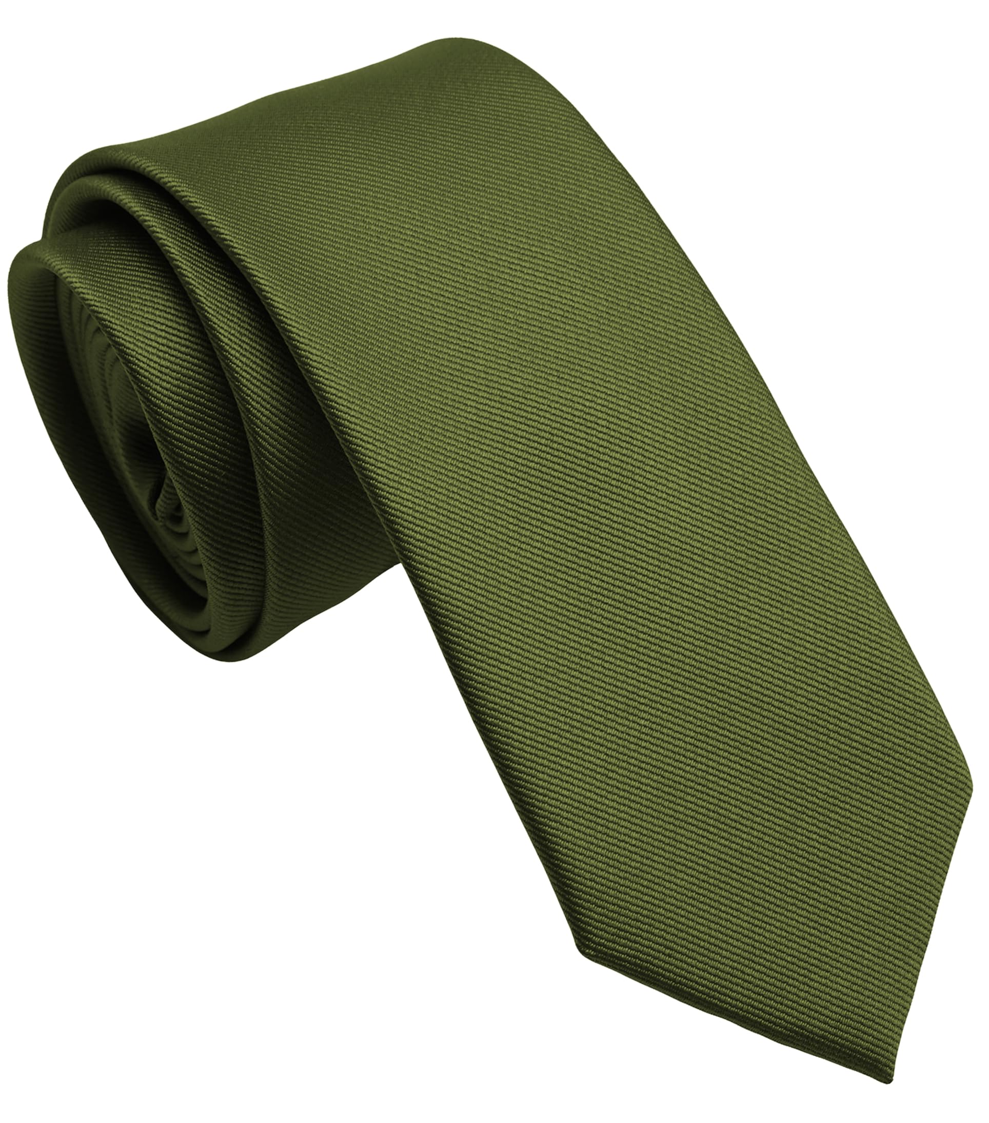 Skinny Ties for Men, 2.5-Inch Slim Neckties, Solid Color Packs