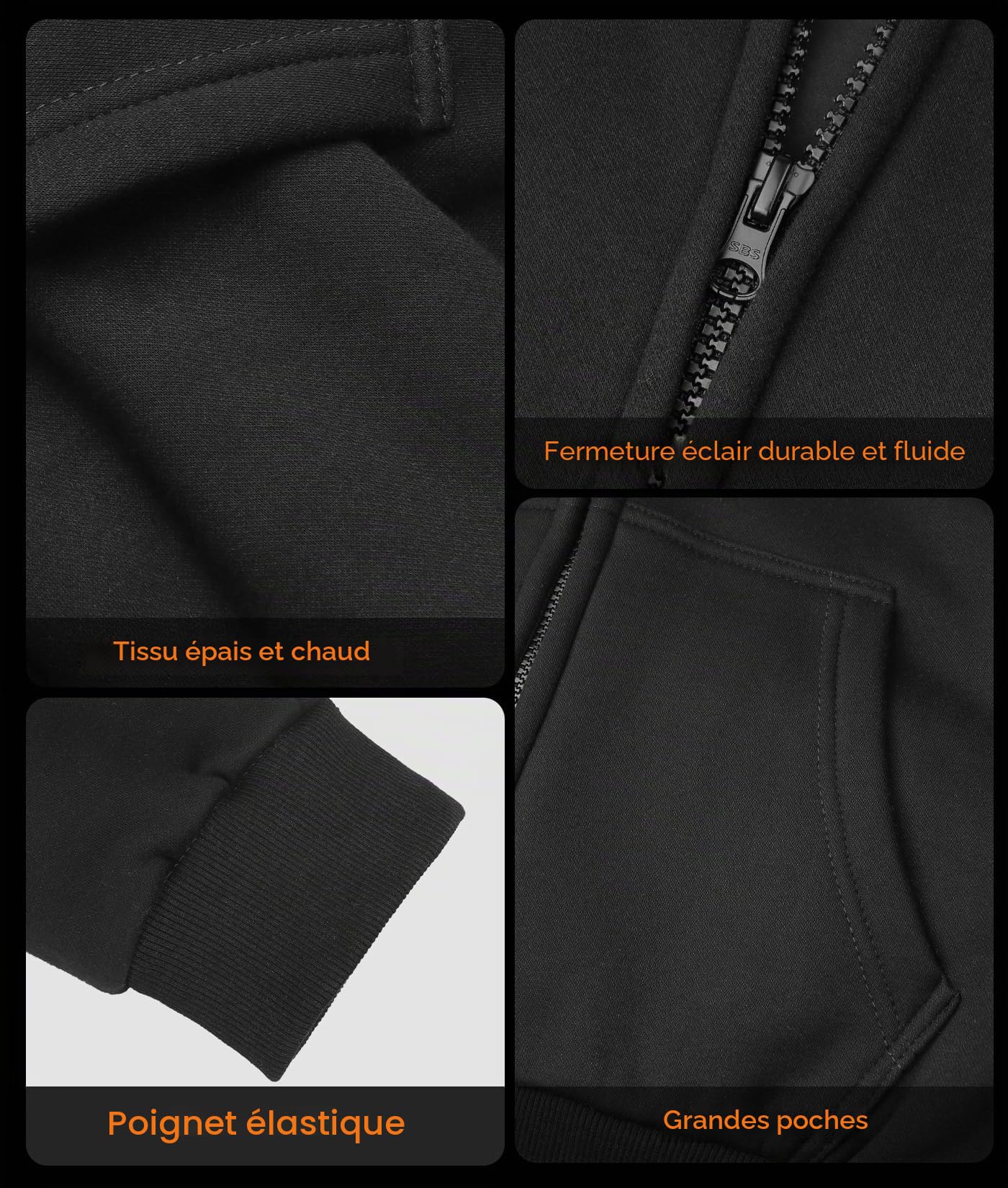 Sweat Chauffant Femme avec Batterie 7,4 V 16000 mAh Manteau Chauffant Femme Pull Chauffant Vetement Chauffant avec 3 Niveaux de Température