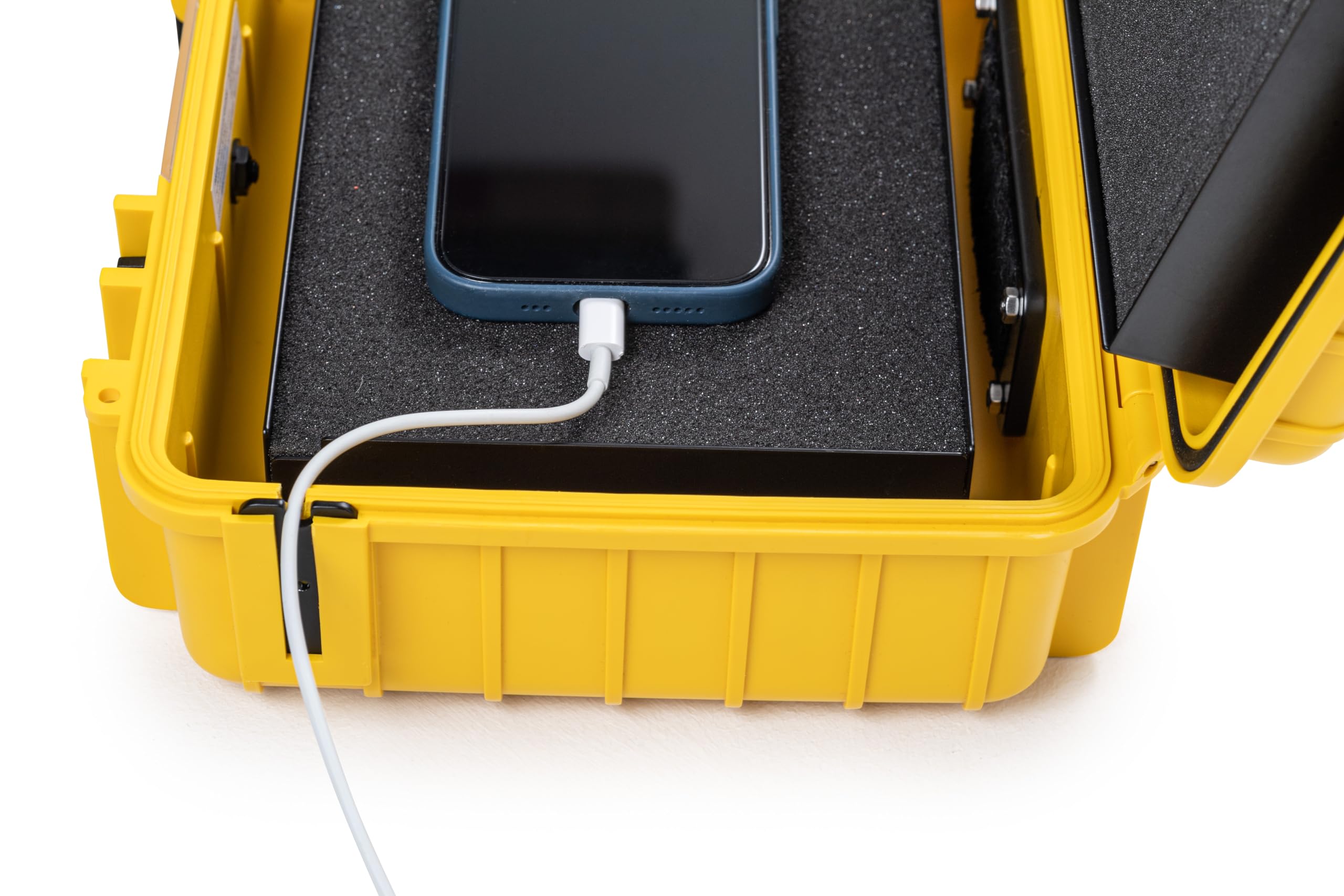 B&W International B&W Battery.Case 908.08 Mallette de Transport pour Batteries Lithium-ION Jaune, Jaune, 27 x 22 x 11 cm, Battery.Case 908.08