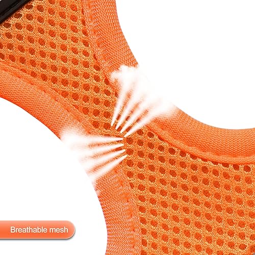 Miniatura 142 de YIMEIS - Juego de arnés de malla suave y correa, para perros pequeños y gatos, chaleco reflectante ajustable para cachorros, (talla XS, negro)