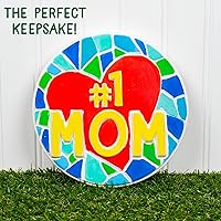 Vista 4 de Creative Roots Pinta tu propia piedra #1 para mamá, kits de manualidades para niños, cerámica para pintar, a partir de 6 años