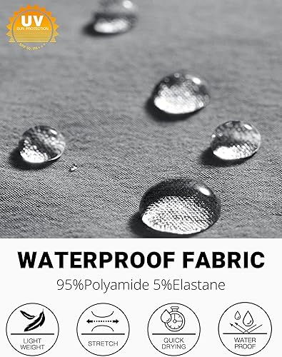 Miniatura 6 de PULI Pantalones deportivos de golf elásticos para hombre con 4 bolsillos, impermeables, ajustados, para senderismo, casual, viajes, trabajo, para