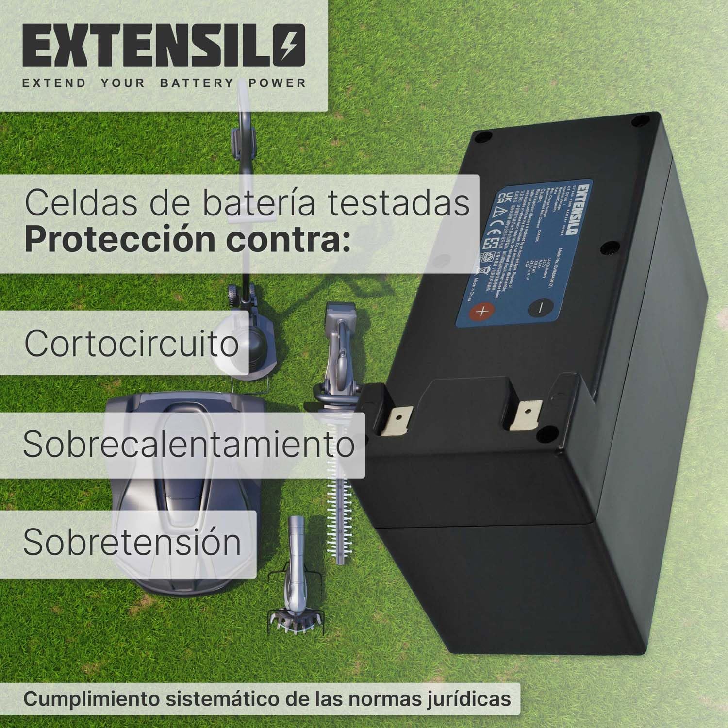 Batería reemplaza Zucchetti CSC0106, CSC0106/1, CS-C0106-1 para cortacésped 9000mAh 25,2V Li-Ion