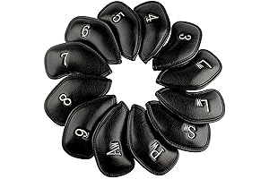 CRAFTSMAN GOLF Thick Synthetic Leather Golf Iron Head Covers Set Headcover