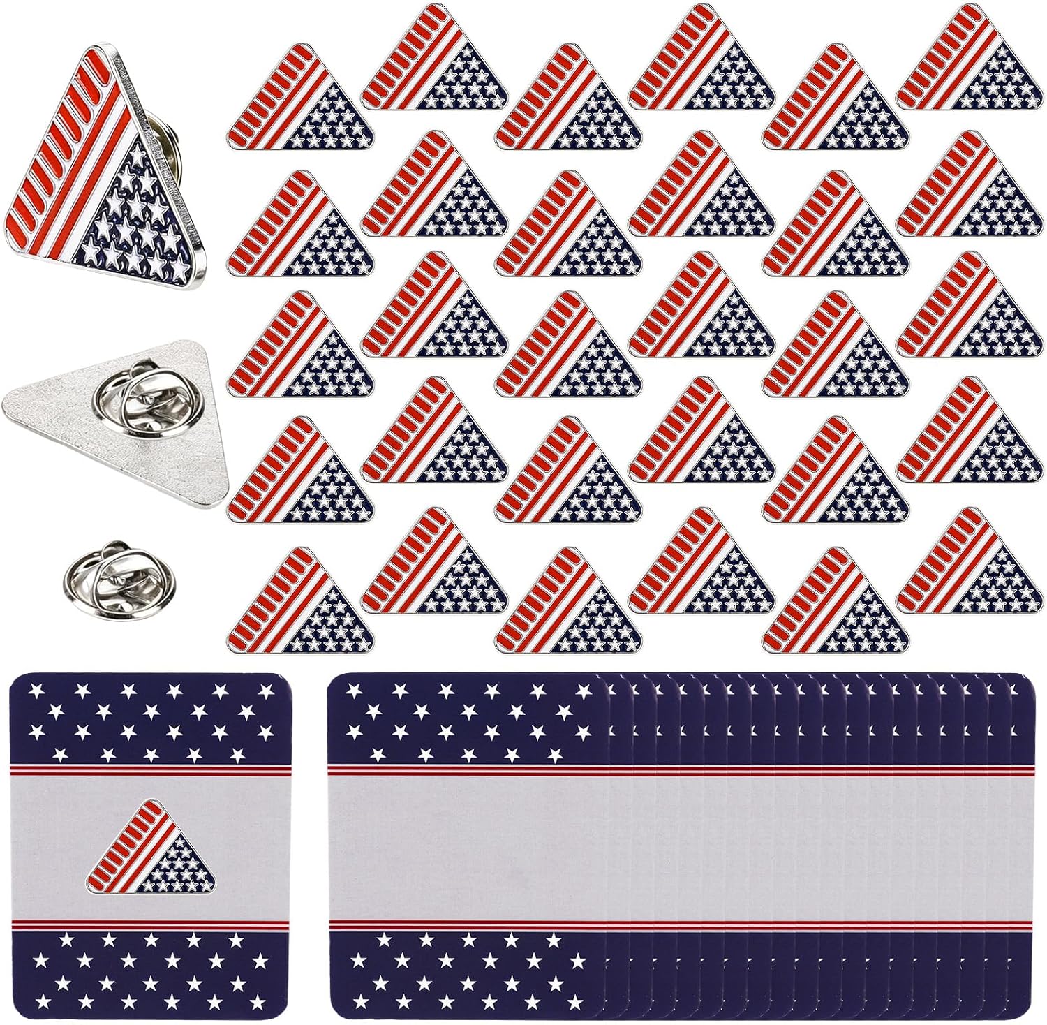 30Pcs Anniversary Pin Memorial Gifts for Veteran Patriotic Independence Day