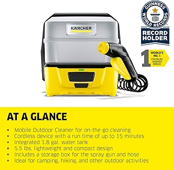 Amazon.com : Kärcher OC 3 Plus Mobile Outdoor Cleaner, 1.8 gal