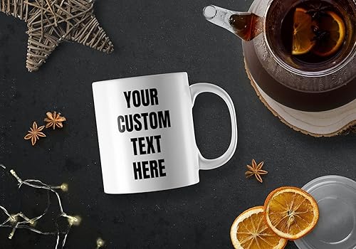 Miniatura 3 de Taza de texto personalizada añade tu texto personalizado tazas personalizadas con palabras texto o nombres idea de regalo para compañero de trabajo