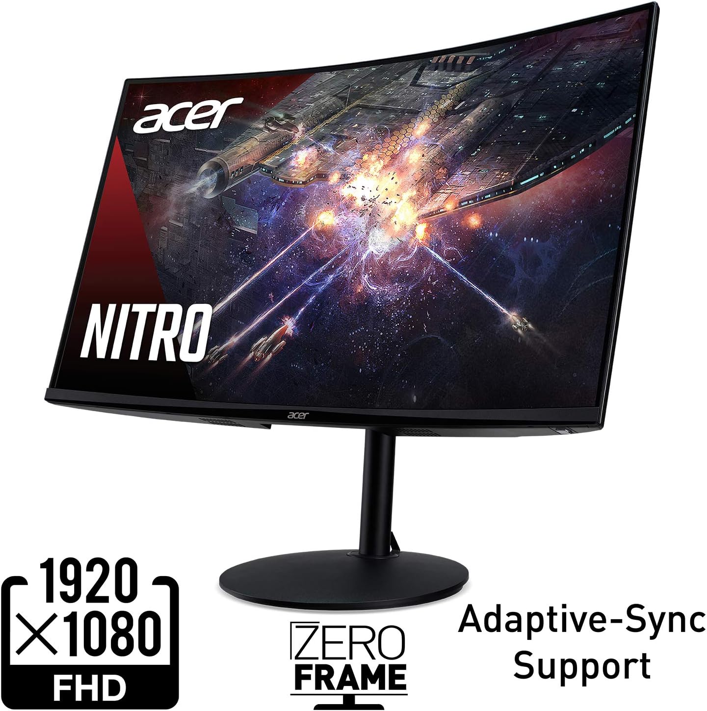 Uр Tо 40% оƒƒ Acer Nitro XZ320Q Xbmiiphx 31.5 1500R Curved Full HD (1920 x 1080) VA Zero-Frame Gaming Monitor with Adaptive-Sync Technology, 240Hz Refresh Rate, 1ms VRB, (Display Port & 2 x HDMI Ports), Black