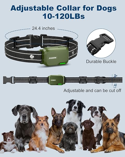 Jugbow Dog Shock Collar - 4200FT Dog Training Collar with Remote Innovative IPX7 Waterproof with 4 Training Modes, Rechargeable E-Collar for All Breeds - 5