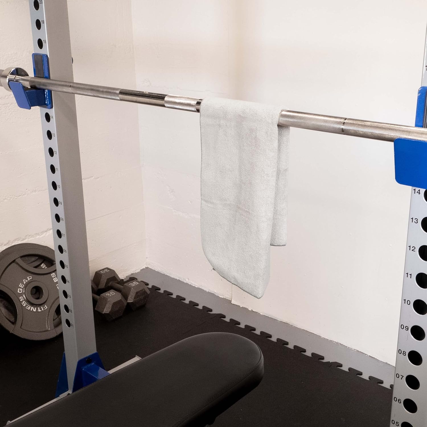 S&T INC. Microfiber Fitness Exercise Gym Towels, 360 GSM, 6 Pack, 16-Inch x 27-Inch (Light Grey) : Sports & Outdoors