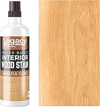 Legacy Surface Care Water Based Wood Stain (Gold Oak) – Fast Drying, Non-Toxic, Easy to Apply Wood Paint & Varnish for Indoor & Outdoor Furniture, Floors & Decking (Sahara Sand, 1ltr)