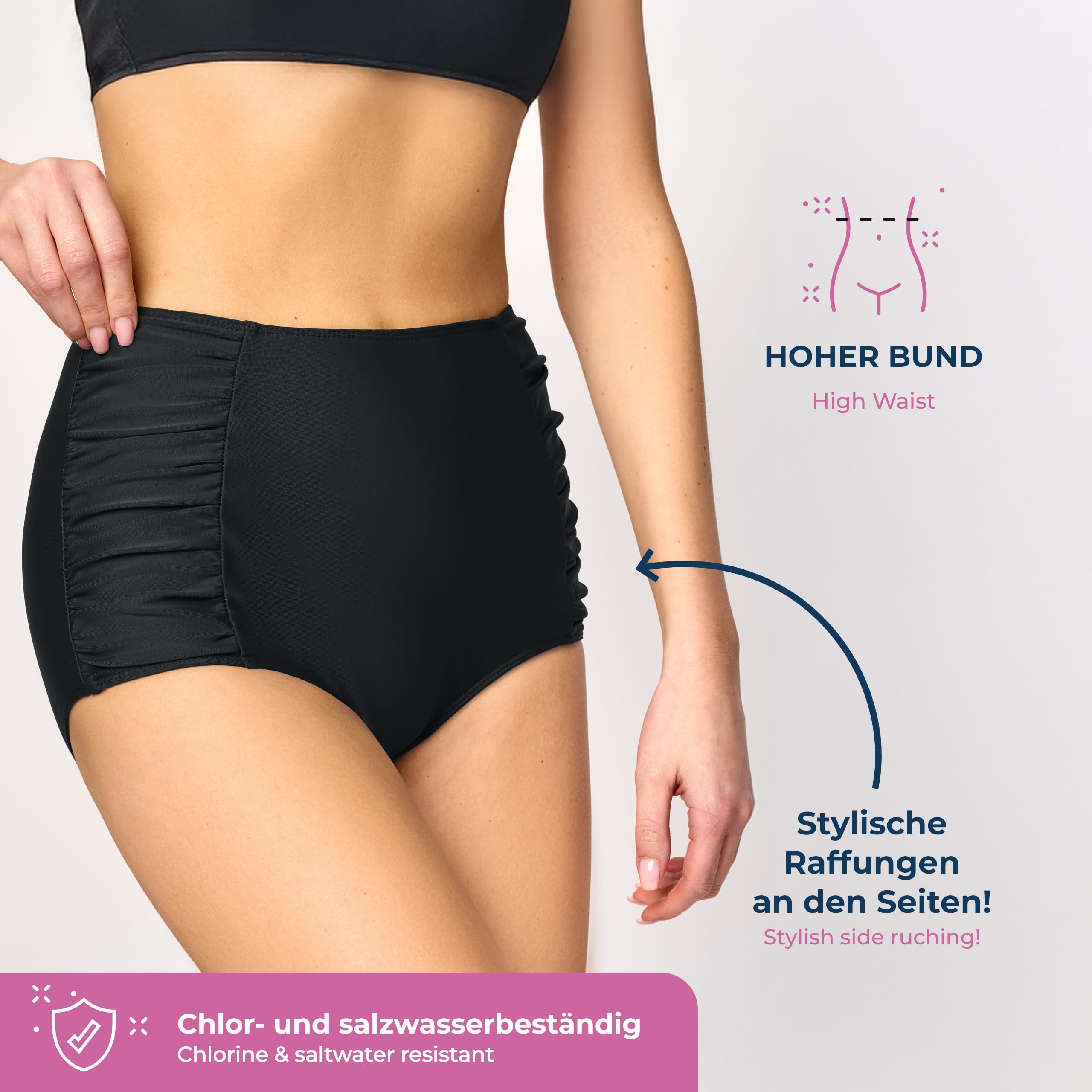Merry Style Damskie Majtki od Bikini z Wysokim Stanem MS10-119