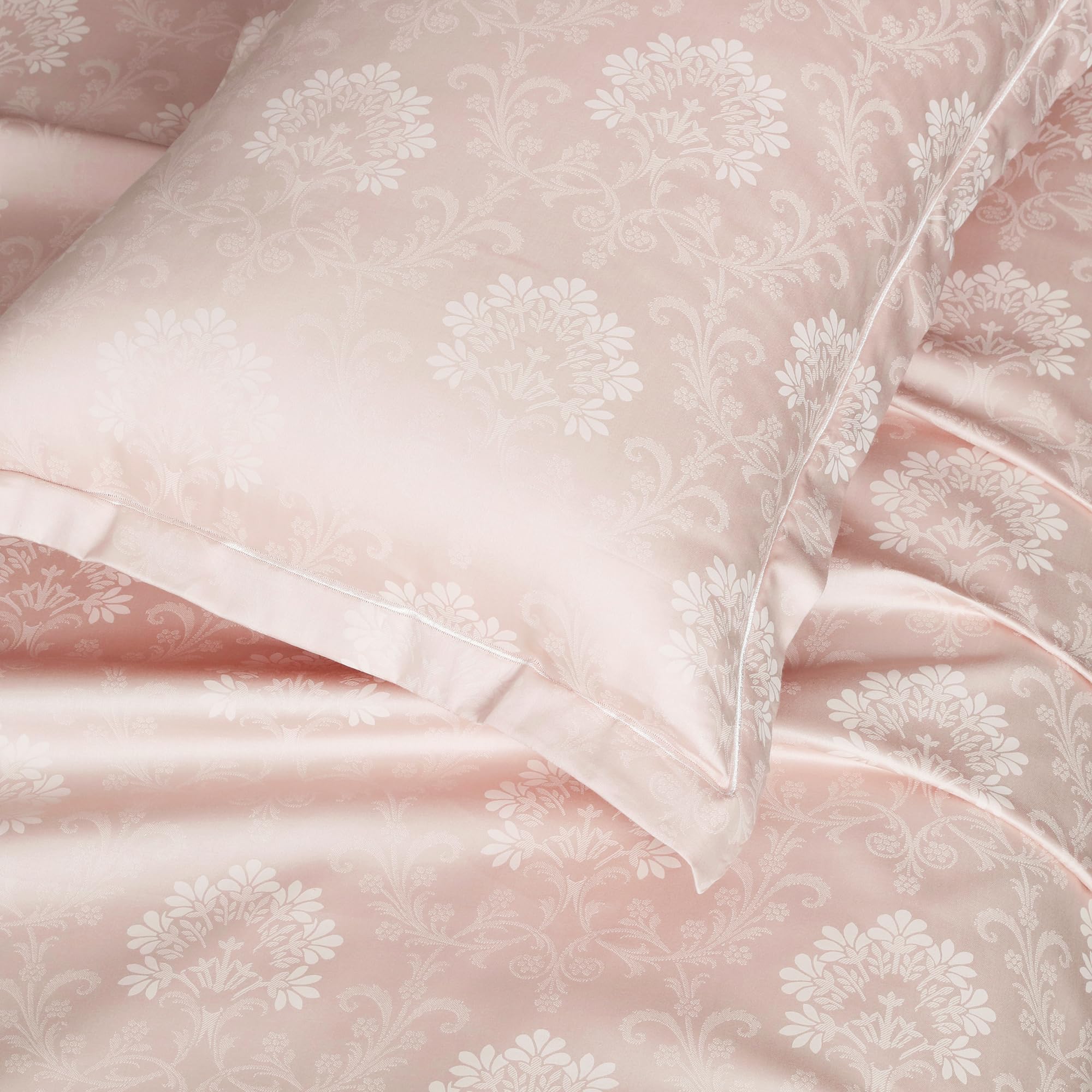 Story@Home Flat Bedsheet King Size with 2 Pillow Covers, 500TC Premium Bedsheets, Long Staple Egyptian Cotton Compact Yarn, Home Decor, Ultimate Comfort, 270 cm x 270 cm, Floral Printed -Pink-image-40