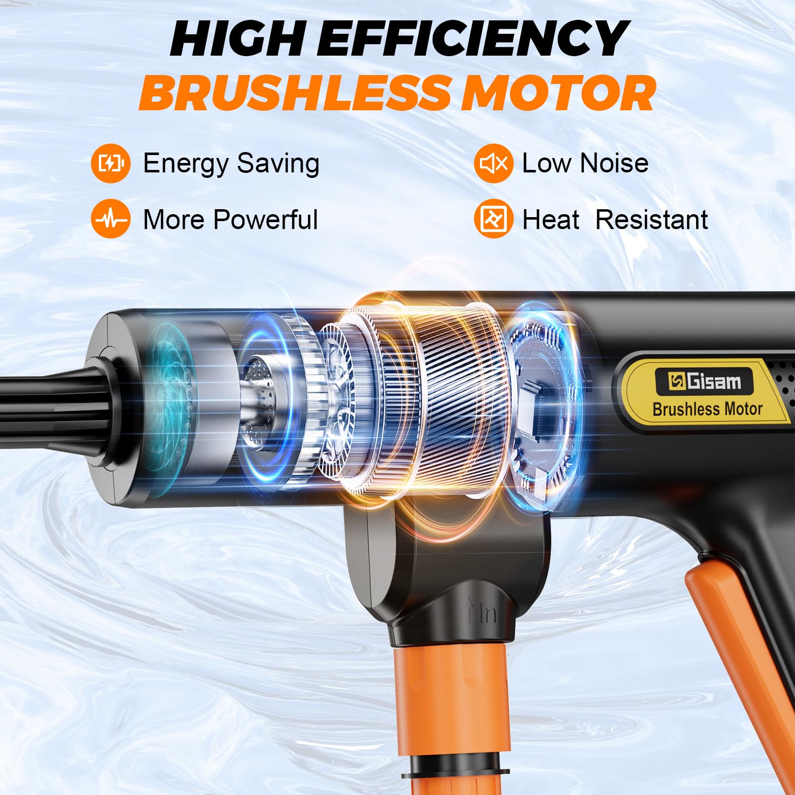Accu hogedrukreiniger, mobiele hogedrukreiniger met accu, Hydroblast accu drukreiniger, max 260 PSI, met 2 x accu, schuimspuit, 6-in-1 multifunctionele mondstuk voor auto's, gazons, tuinen, zwembaden