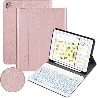 Custodia per tastiera retroilluminata 9.7 per iPad 2018 (6a generazione) iPad 2017 (5a generazione) – iPad Pro 9.7-iPad Ai...