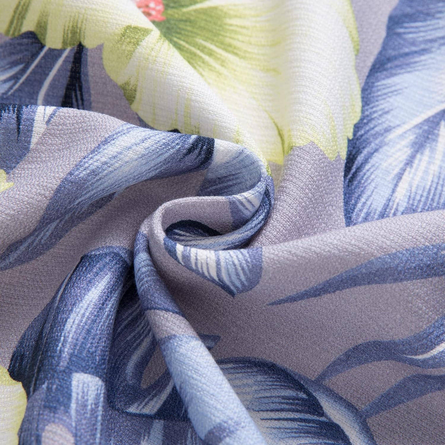 Men's Hawaiian Shirts Silk and Cotton Button Down Casual Tropical Holiday Beach Shirts - Image 7