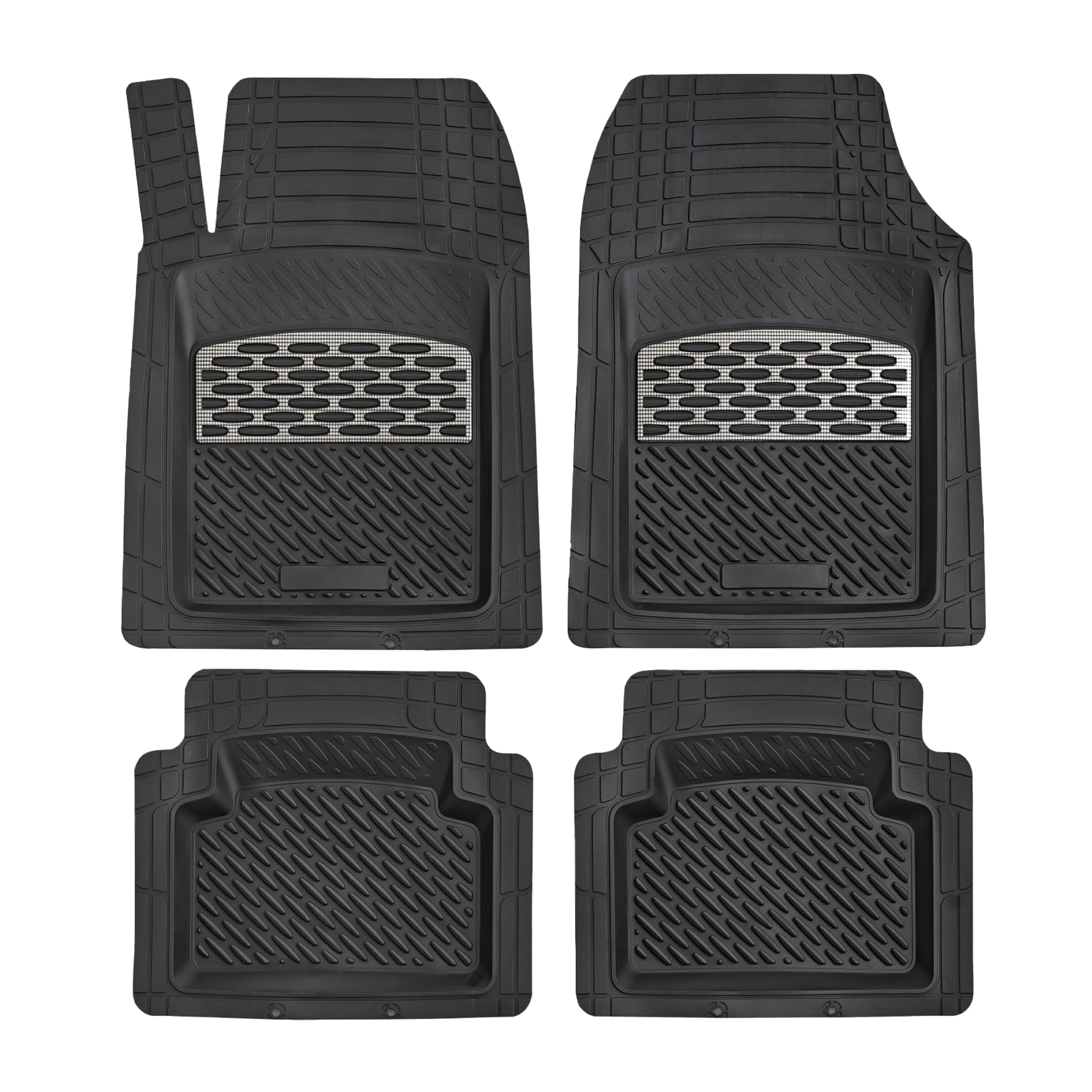 k&k auto accessories 3d car floor mat thick 8 lb heavy duty durable universal sapphire carbon deep dish for cars suvs minivan truck