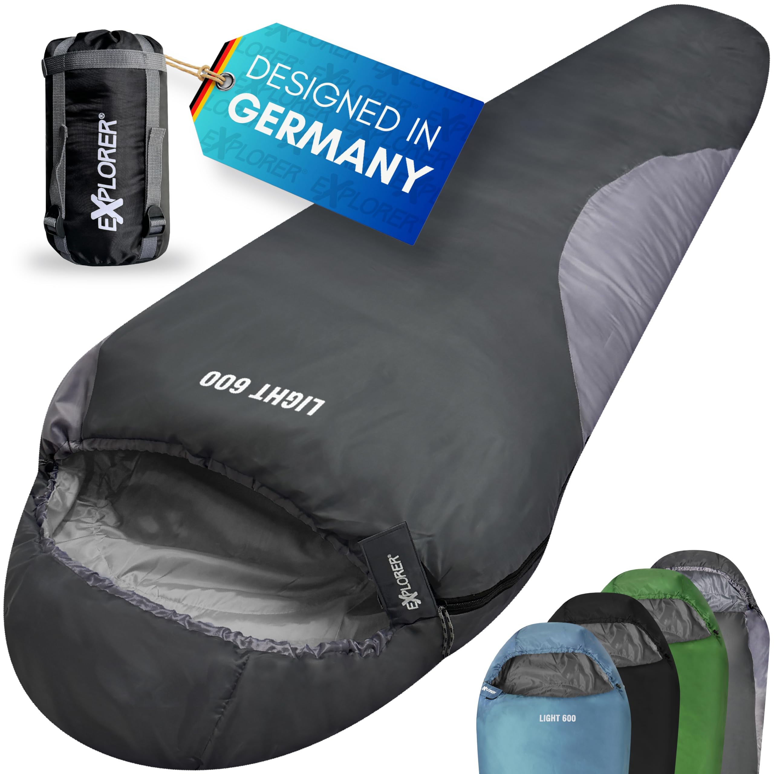 EXPLORER Light 600 Summer Sleeping Bag [700g] -2°C to +14°C [120g