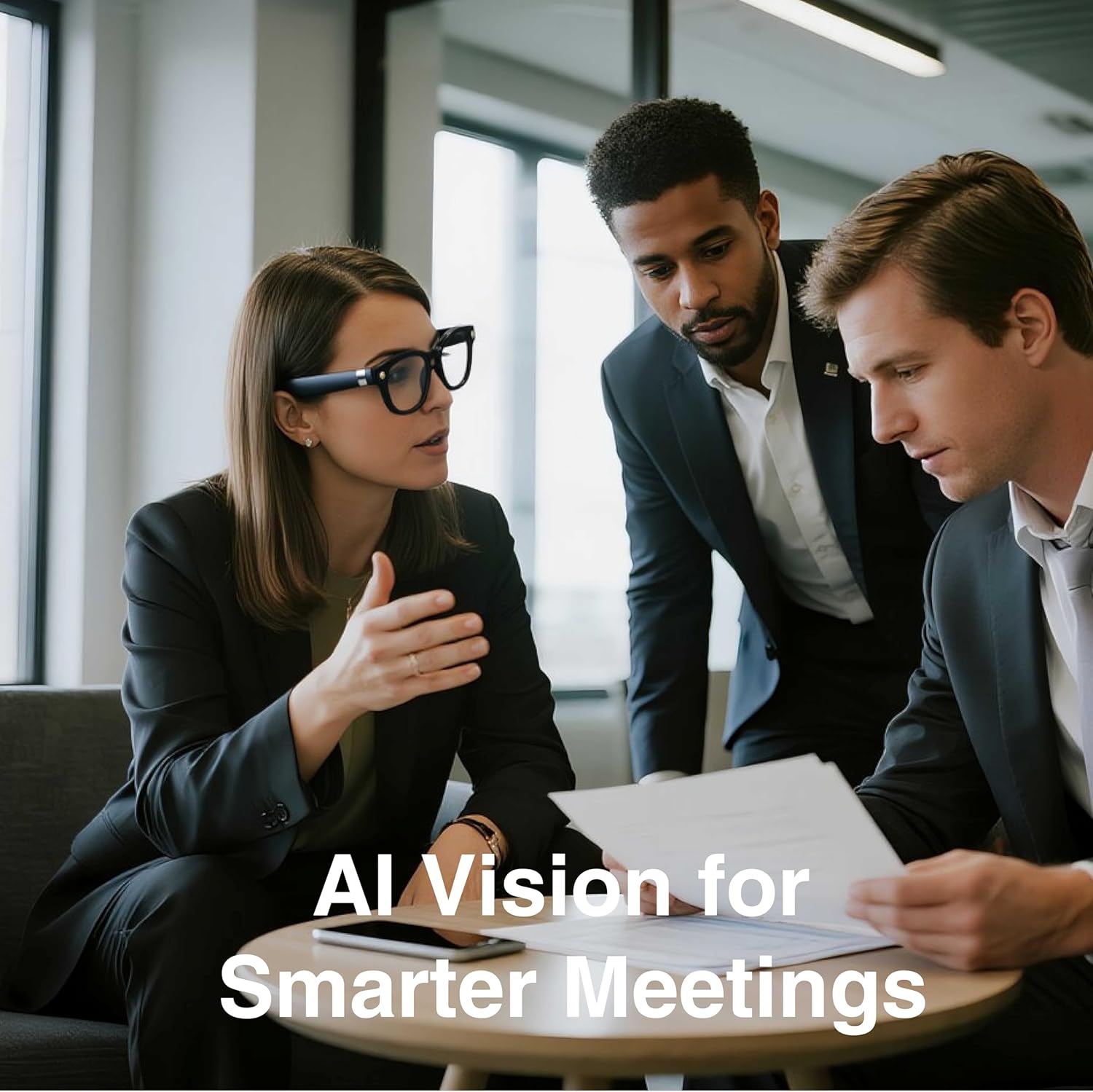 4K Camera AI Smart Glasses, Bluetooth 5.3, Auto Color-Changing Lenses, 32GB Memory, Music & Call, AI Assistant, Magnetic Charging for Men & Women