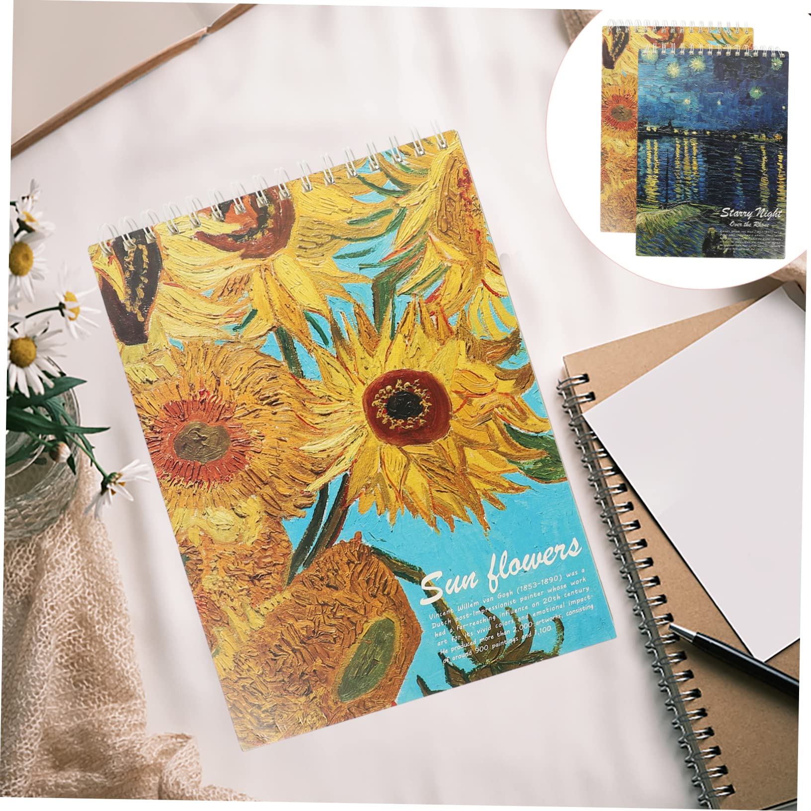 Livre de Dessin D'art pour Étudiants 2pcs, Carnet de Croquis Papier