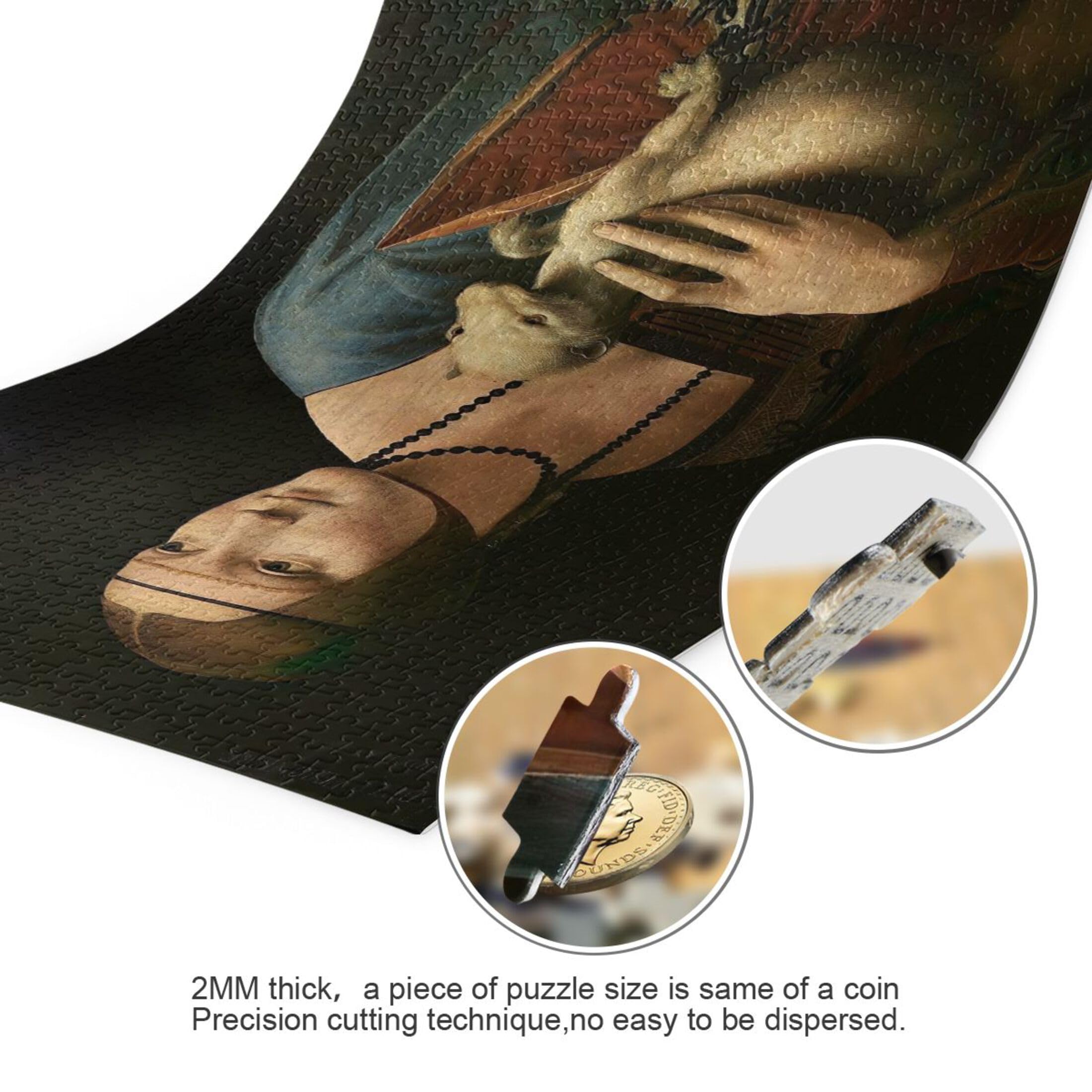 Amazon.com: Leonardo da Vinci Lady with Ermine Adults Jigsaw 1000
