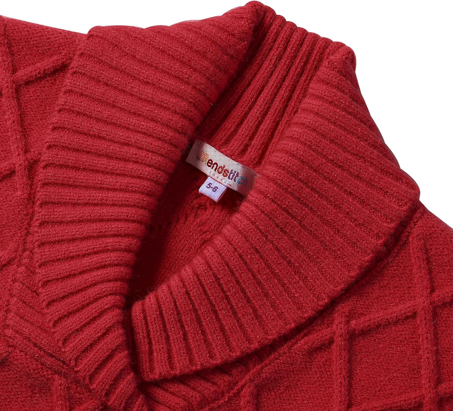 Cable Knit Poncho for Girls, Kids Shawl Sweater Cape Holiday Pullover Diamond Check Cloak with Buttons for 5-12 Years