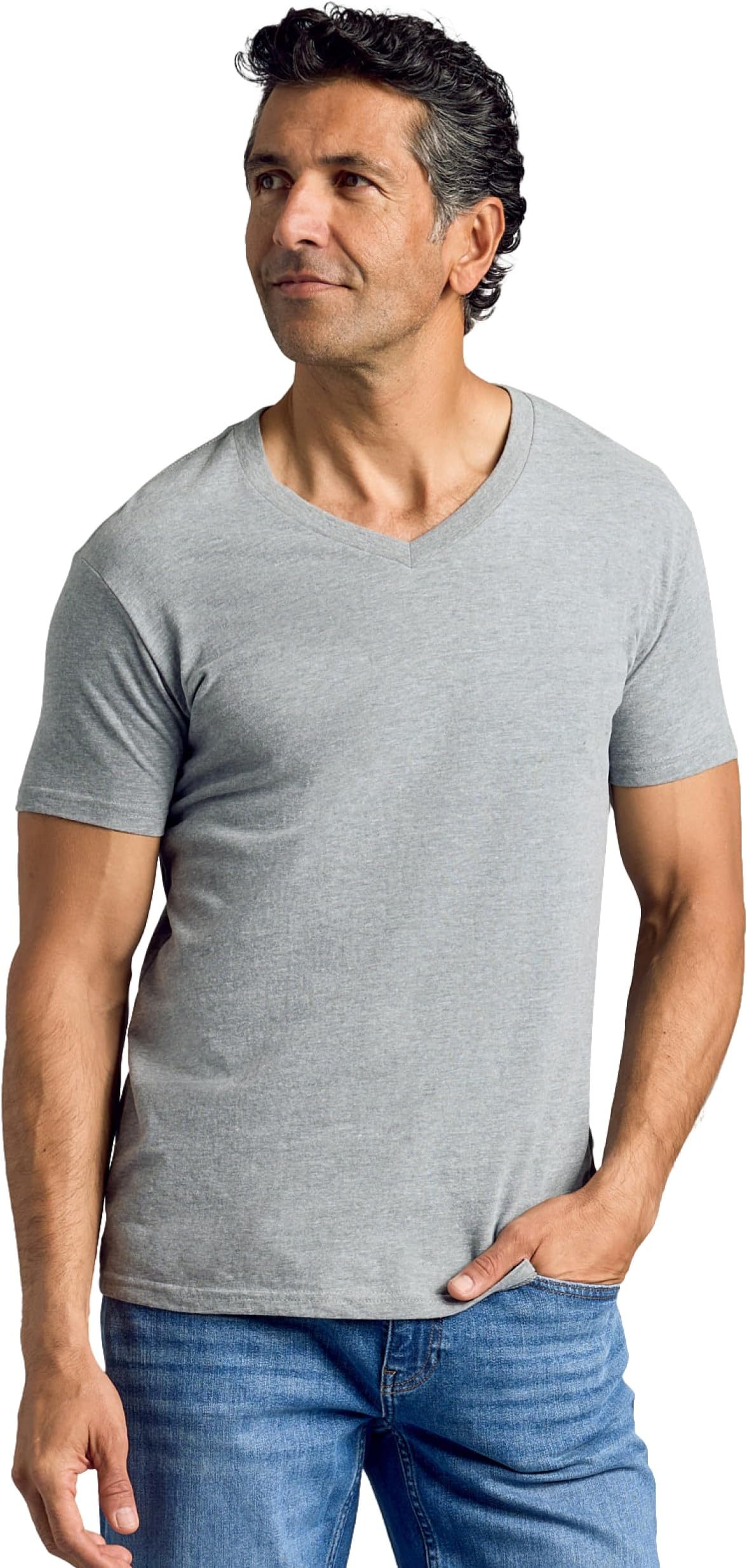 True Classic Mens V Neck T Shirts – Cotton V Neck Shirts for Men, V-Neck Mens T-Shirts and Undershirts for Men Pack/Singles