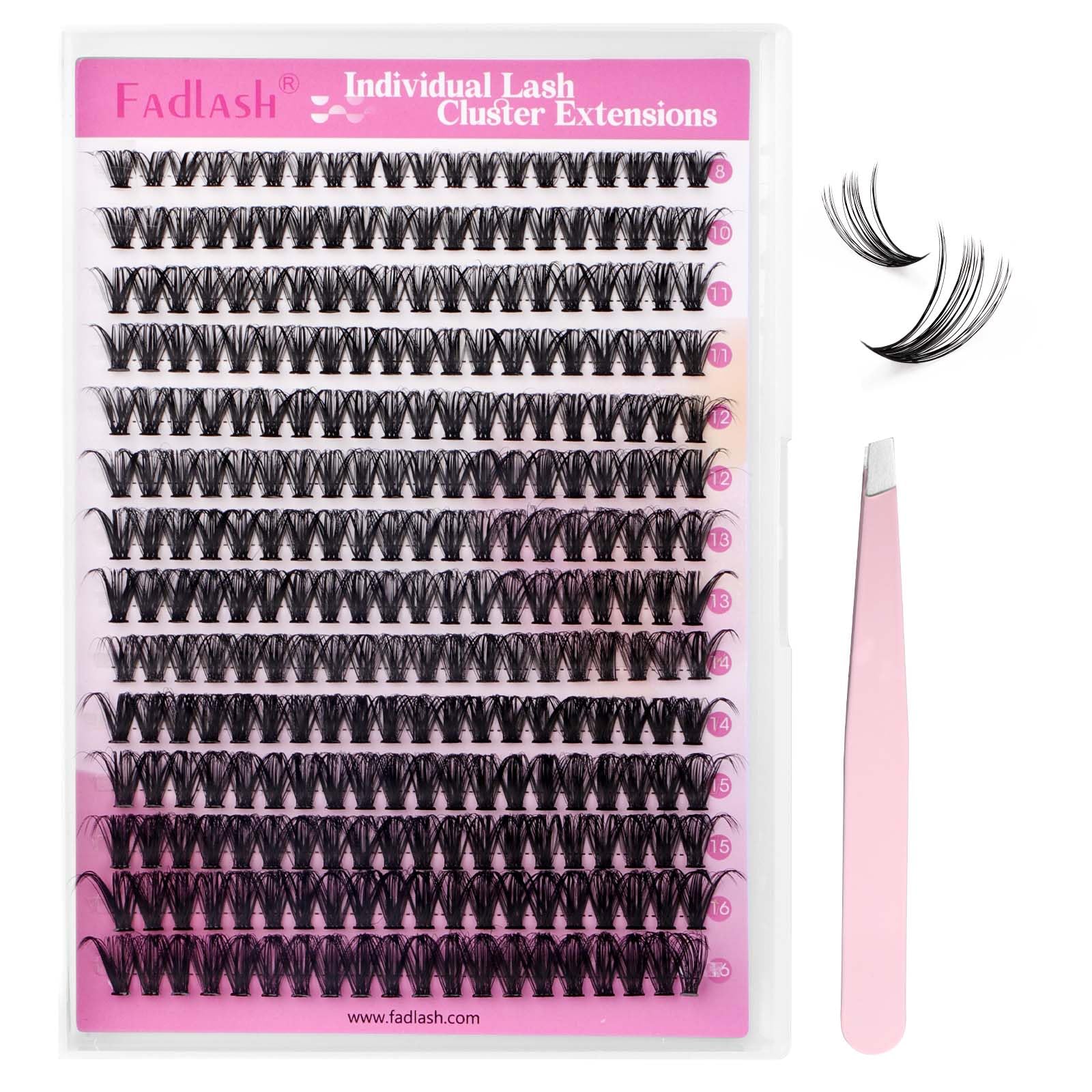 FADLASH Lash 120pcs 0.07mm D Curl 8-16mm 40D Mixed Trays Customizable DIY Eyelash Extensions for Beginners — view 100