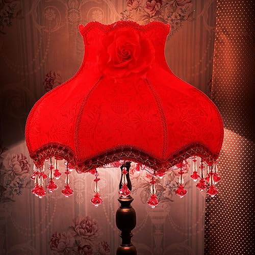 Miniatura 5 de OSALADI Pantalla de lámpara E27 de estilo europeo, pantalla europea, pantalla de lámpara de tapa dura, lámpara de escritorio, decoración retro para