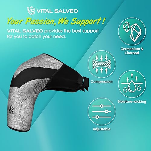 Miniatura 2 de VITAL SALVEO Soporte de compresión para hombro con soporte y estabilidad, transpirable para dolor de hombro, tendinitis rotador dislocado (1 unidad)