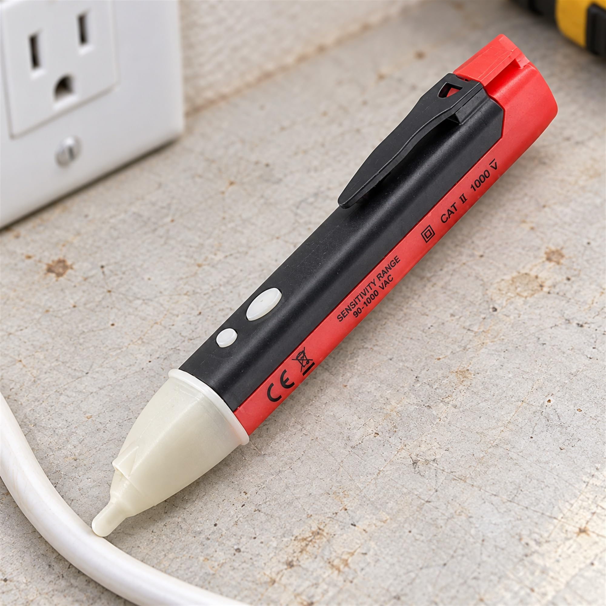 ABS Plastic Non Contact AC Voltage Test Pen for Live Wire Detection, Circuit Checks and Electrical Maintenance